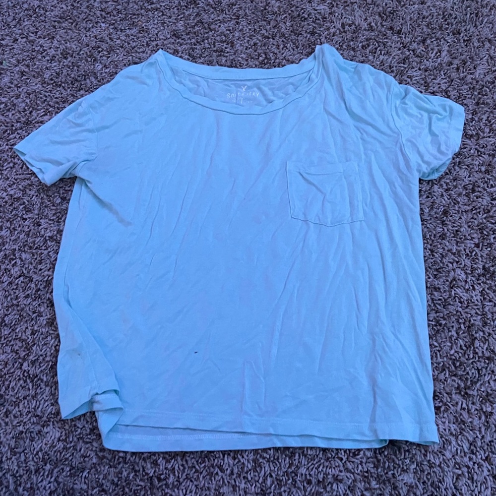 american eagle blue soft and sexy shirt